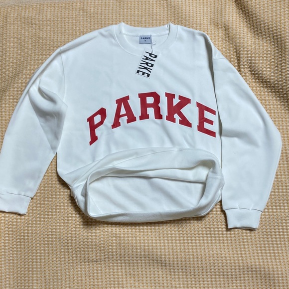 White Sweatshirt with Red Lettering - Picture 5 of 6